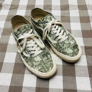 Vans Olive Lace-Up Sneakers